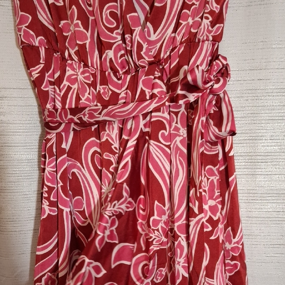 Nicole Miller Pink Paisley Wrap Cocktail Dress XS - Picture 3 of 5